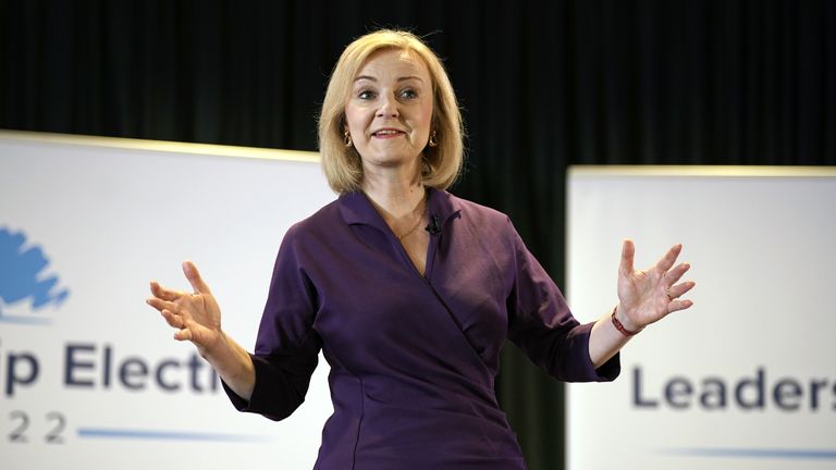 Liz Truss during a hustings event at the Culloden Hotel in Belfast, as part of the campaign to be leader of the Conservative Party and the next prime minister. Picture date: Wednesday August 17, 2022.

