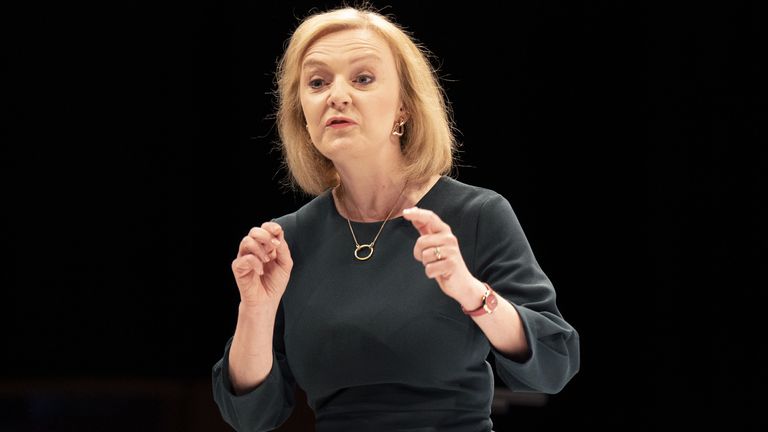 Liz Truss during a hustings event in Perth