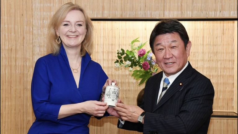 As international trade secretary, Liz Truss signed the UK&#39;s first post-Brexit trade deal with Japan