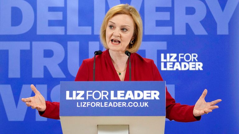 Polls suggest Liz Truss is most likely to become the next prime minister. Pic: AP