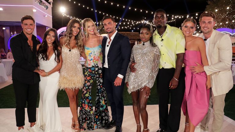 Ekin-Su Culculoglu and Davide Sanclimenti, Gemma Owen and Luca Bish, Indiyah Polack and Dami Hope, Tasha Ghouri and Andrew Le Page with Laura Whitmore

