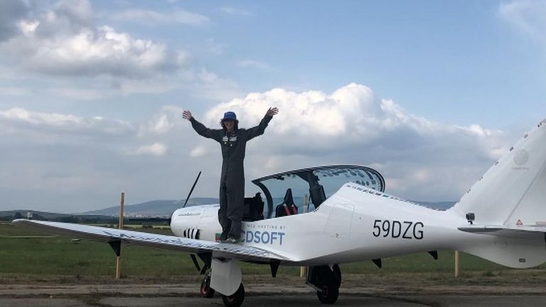 A British-Belgian teenage pilot has become the youngest person to fly around the world solo.

Mack Rutherford, 17, took off from Sofia in Bulgaria on 23 March this year and flew to Italy and Greece, before navigating Asia, Africa, the US and two oceans.