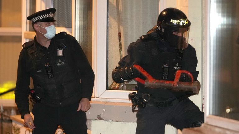 Merseyside police carry out a raid on a Liverpool home against county lines drug networks. File pic