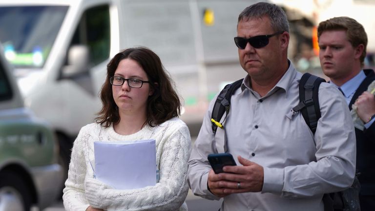 Mikayla Hayes leaves Westminster Magistrates&#39; Court, London, after she was bailed on charges of causing death by careless driving. Ms Hayes, 23, was driving her Honda Accord when it was involved in a collision which killed 33-year-old motorcyclist Matthew Day on the A10 at Southery, near Downham Market, Norfolk, on Friday. Picture date: Wednesday August 31, 2022.
