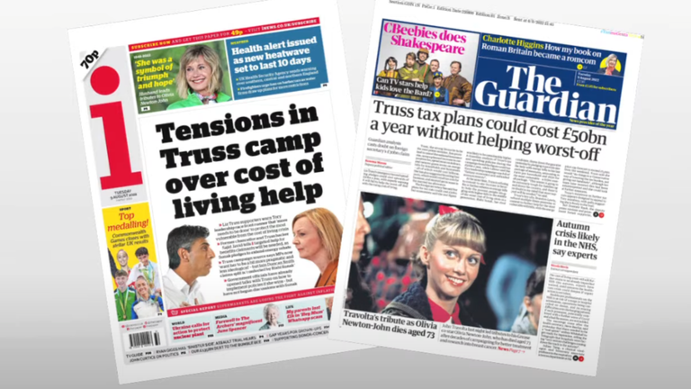 Tuesday&#39;s national newspaper front pages