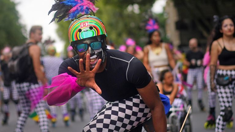 Performers during the Family Day at the Notting Hill Carnival