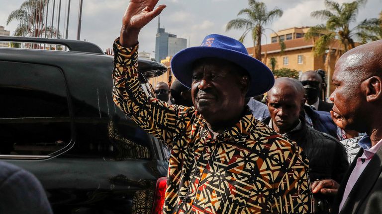 Raila Odinga (left) is said to have narrowly lost the election