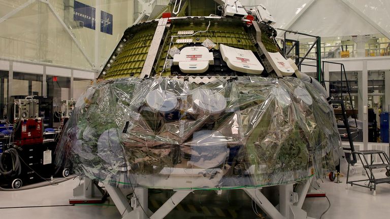 The Orion spacecraft will eventually carry a crew to the moon