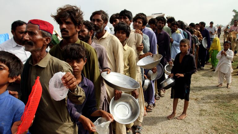 Inundaciones en Pakistán.  Foto: AP