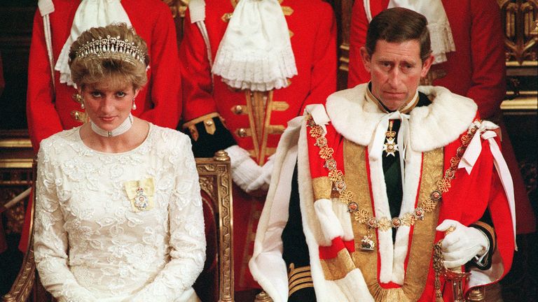 The Prince and Princess of Wales attend the State opening of Parliament.
 31-Oct-1991