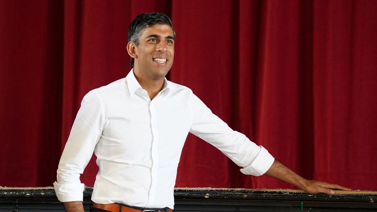 Conservative leadership candidate Rishi Sunak attends an event, as part of a campaign to become the next Conservative leader and prime minister, in Ribble Valley in Lancashire, Britain August 8, 2022. Owen Humphreys / Pool via REUTERS