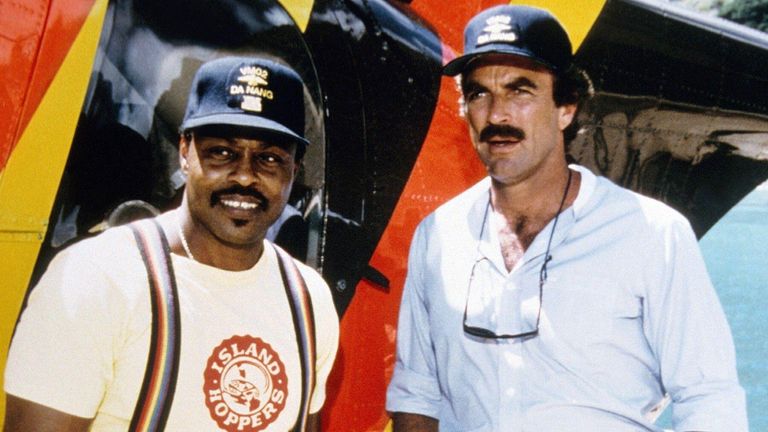 Roger Mosley and Tom Selleck in magnum