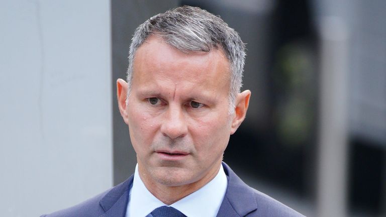Former Manchester United footballer Ryan Giggs arrives at Manchester Crown Court where he is accused of controlling and coercive behaviour against ex-girlfriend Kate Greville between August 2017 and November 2020. Picture date: Monday August 15, 2022.


