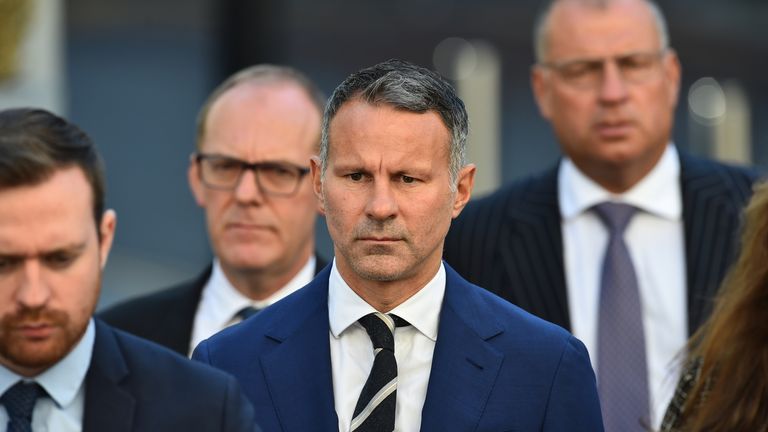 Former Manchester United footballer Ryan Giggs arrives at Manchester Crown Court where he is accused of controlling and coercive behaviour against ex-girlfriend Kate Greville between August 2017 and November 2020. Picture date: Wednesday August 31, 2022.

