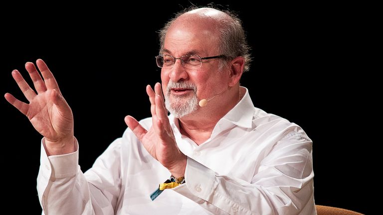 Salman Rushdie pictured in 2018