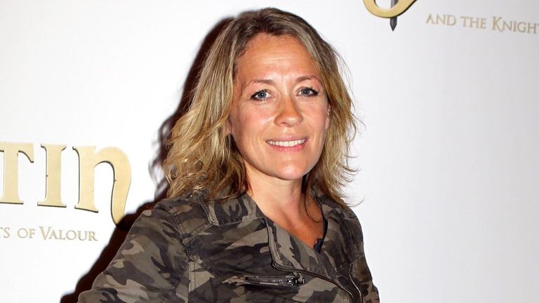 Sarah Beeny arrives at the UK Premiere of Justin and the Knights of Valour at the May Fair Hotel, London.