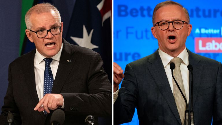 Anthony Albanese and Scott Morrison
PIC: Reuters/PA