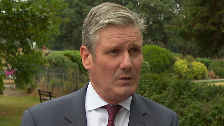 Sir Keir Starmer says Labour's energy bills plan would also bring down inflation