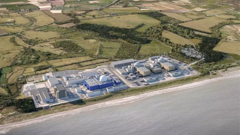 Recommended Sizewell C site.  Photo: EDF