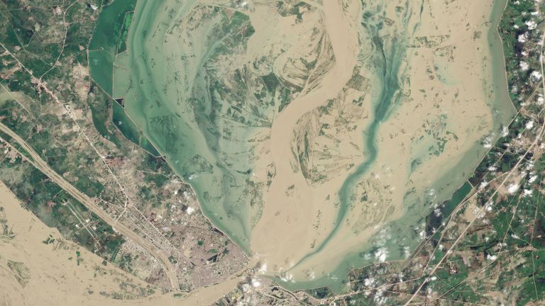 Sukkur in Pakistan (after). Pic: Planet satellite imagery