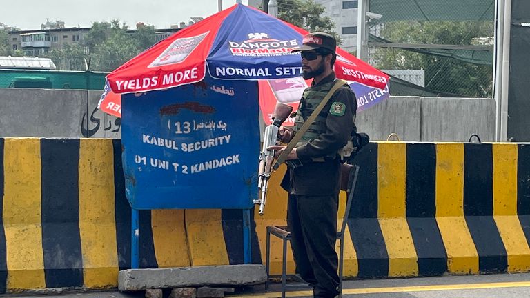 Taliban checkpoint in Kabul