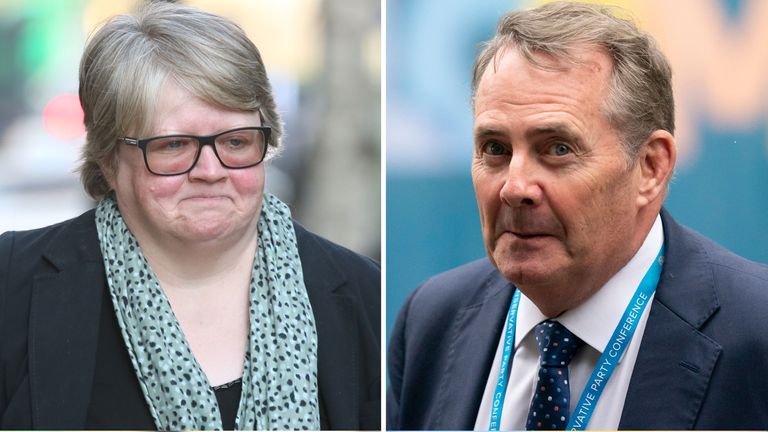 Therese Coffey and Liam Fox 