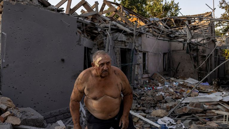 Alexander Shulga&#39;s wife was killed when their house was hit in Mykolaiv