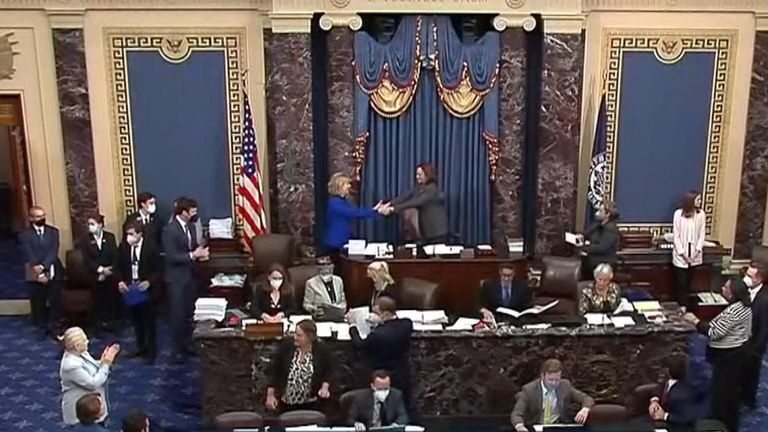 The United States Senate approves the historic bill