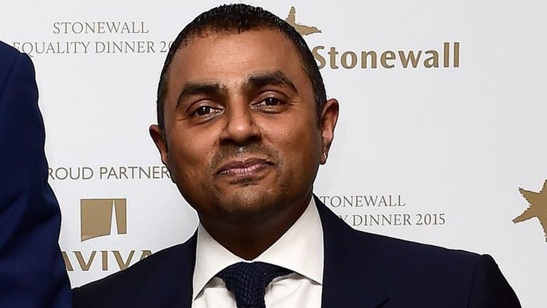     Lord Waheed Alli attends the Stonewall Equality Dinner at Hilton Park Lane in London.