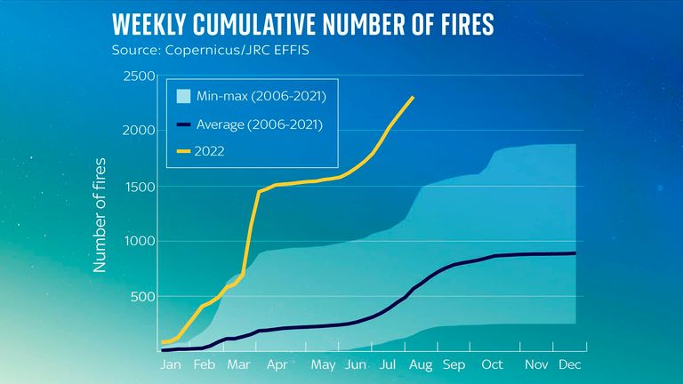 Yangın sayıları, bitki örtüsünün tarım için temizlendiği Mart ayında ve yine yaz aylarında, daha çok kavrulmuş kutu koşullarının gelişmesiyle arttı.