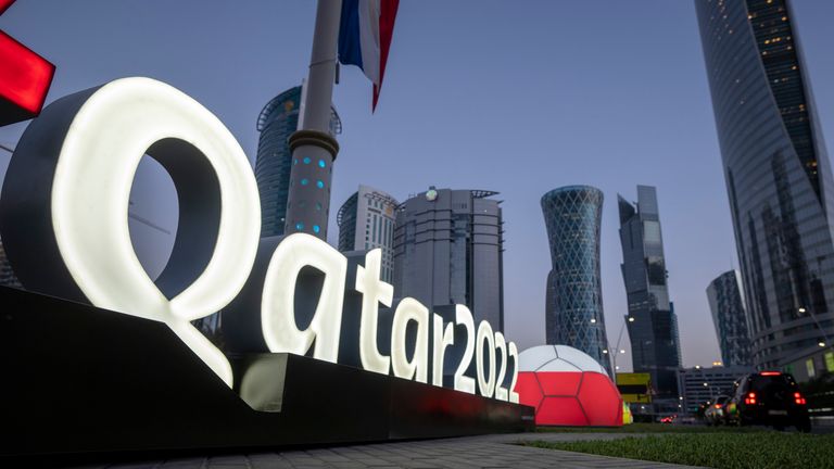 The World Cup is being held in Qatar in November and December. Pic: AP