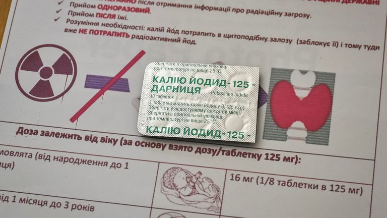 Iodine tablets for Zaporizhzhia residents are pictured at the local administration office in the city&#39;s eastern Khortytskyi district as fears of a nuclear accident at Europe&#39;s largest nuclear power plant in currently occupied by Russia Enerhodar city, remain high, as Russia&#39;s attack on Ukraine continues, in Zaporizhzhia, Ukraine August 29, 2022. REUTERS/Dmytro Smolienko
