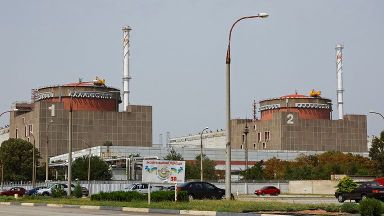A view shows the Zaporizhzhia Nuclear Power Plant in the course of Ukraine-Russia conflict outside the Russian-controlled city of Enerhodar in Zaporizhzhia region, Ukraine August 22, 2022. REUTERS/Alexander Ermochenko
