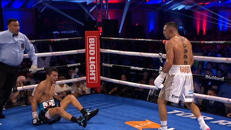 ‘We told everybody!’ | Huge Teofimo Lopez knockdown as he stops Pedro Campa