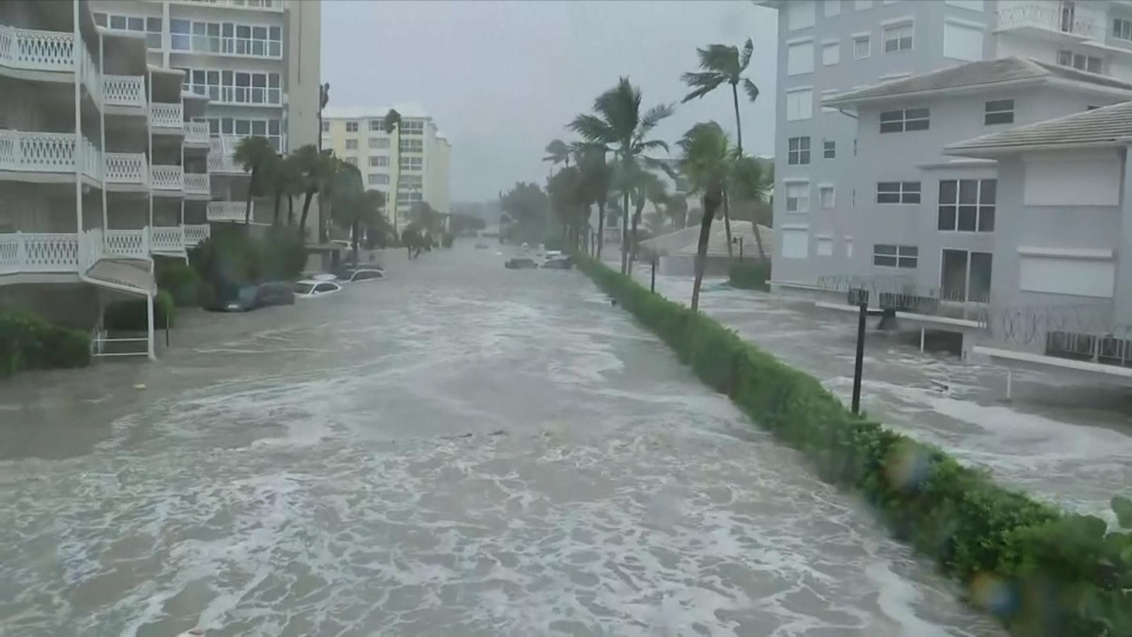 Ferocious Hurricane Ian tears across Florida ripping up trees and flooding homes