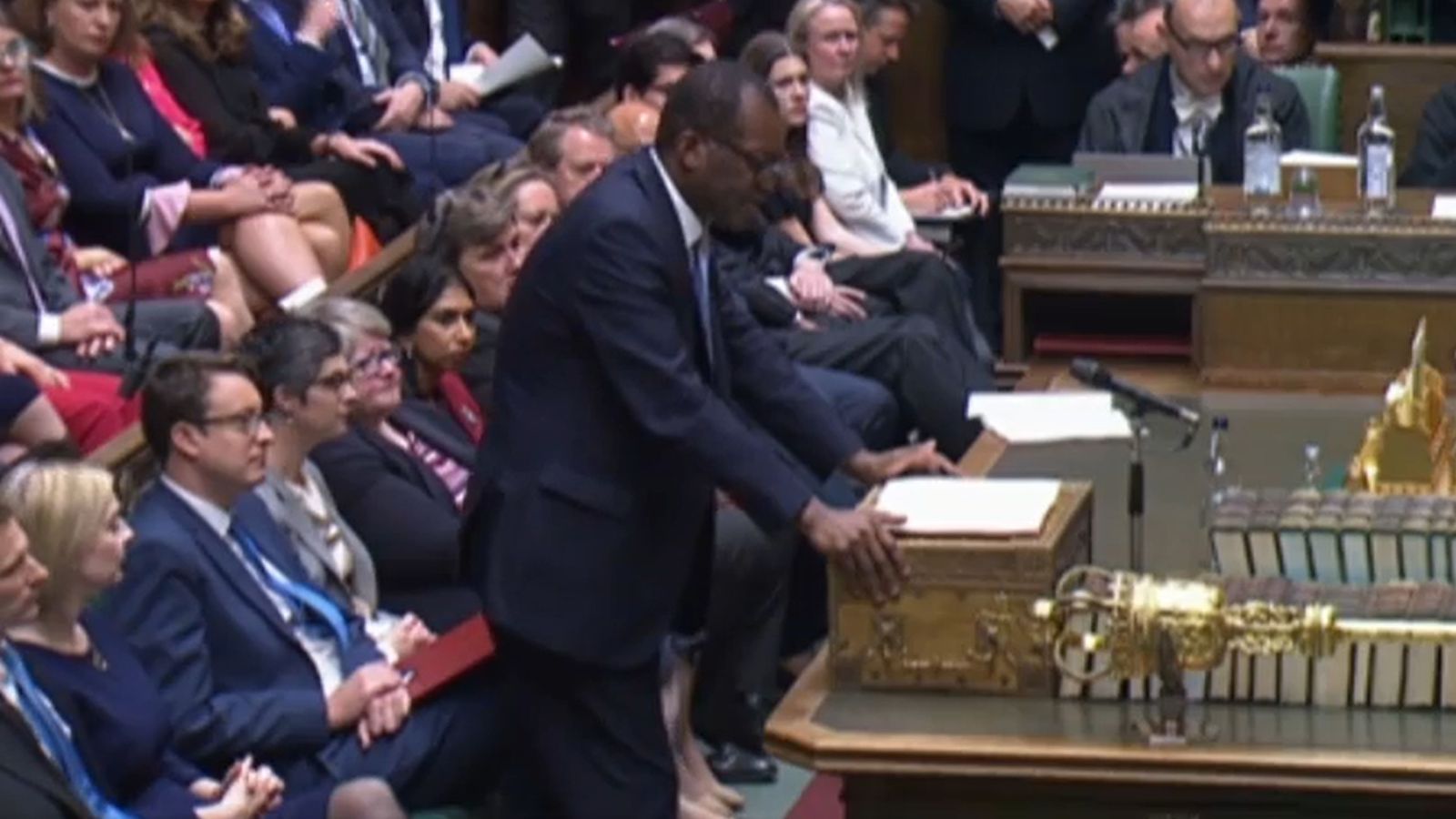 Conservative Party chairman tells MPs they will lose whip if they vote against Kwarteng's tax-cutting mini-budget