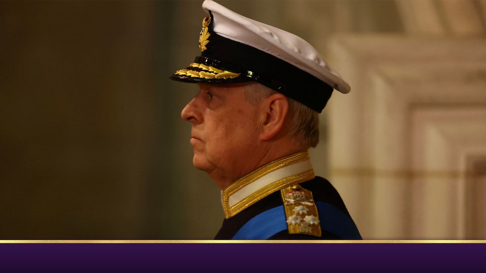 Prince Andrew seen in military uniform as Queen's children hold vigil