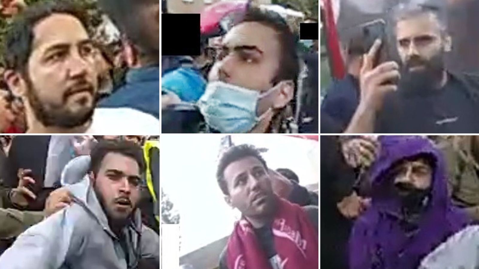 Pictured: Thirteen people police want to find after Iranian embassy protests in London