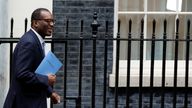  Chancellor of the Exchequer Kwasi Kwarteng walks outside Downing Street 