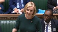 Prime Minister Liz Truss speaking in the House of Commons, London, to set out her energy plan to shield households and businesses from soaring energy bills. Picture date: Thursday September 8, 2022.