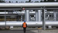 The landfall facility Nord Stream 2 in Lubmin, Germany