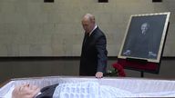 Vladimir Putin pays his respects to Mikhail  Gorbachev