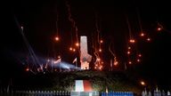 Fireworks are seen in front of the Westerplatte Memorial during a ceremony to mark the 83rd anniversary of the outbreak of World War Two in Gdansk, Poland September 1, 2022. Bartosz Banka/Agencja Wyborcza.pl via REUTERS ATTENTION EDITORS - THIS IMAGE WAS PROVIDED BY A THIRD PARTY. POLAND OUT. NO COMMERCIAL OR EDITORIAL SALES IN POLAND. TPX IMAGES OF THE DAY
