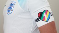 England captain Harry Kane will wear an anti-discrimination armband during the team&#39;s World Cup matches

