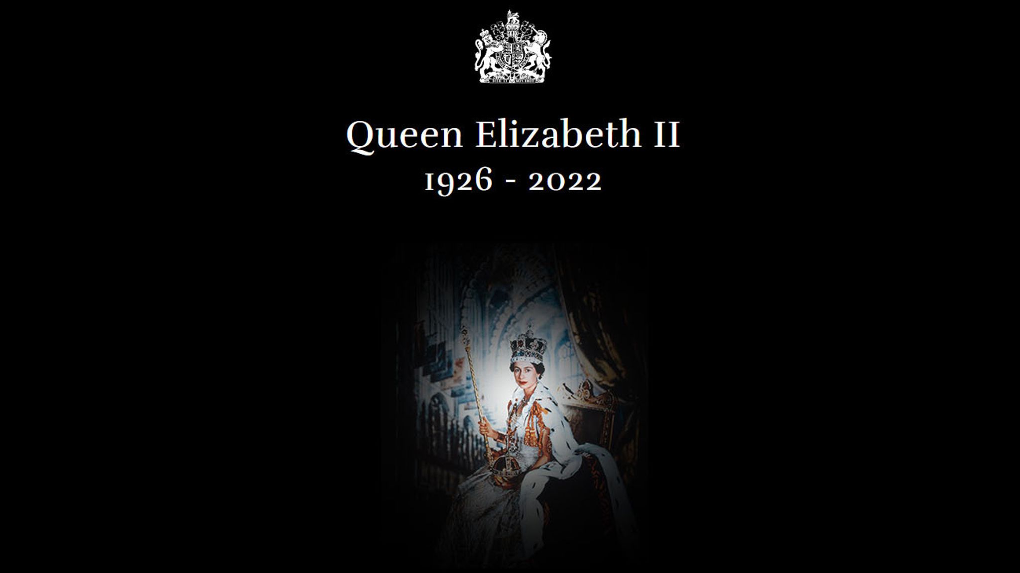 Official Royal Family website changed to mark death of the Queen UK