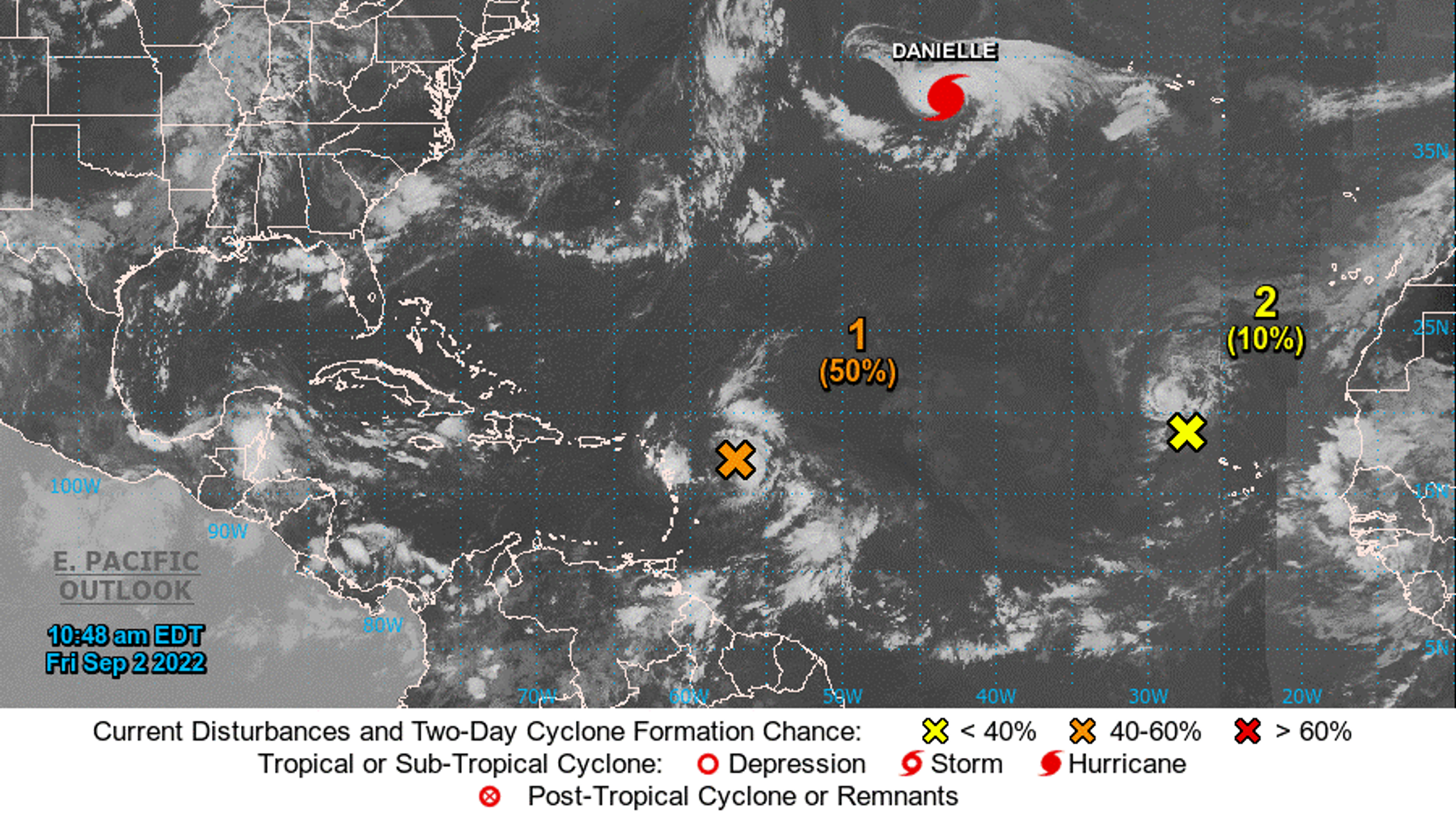 Tropical Storm Danielle forms in the Atlantic after rare, quiet August