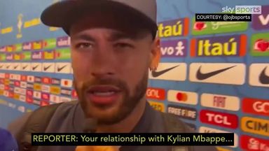 Neymar gives frosty response when quizzed on Mbappe