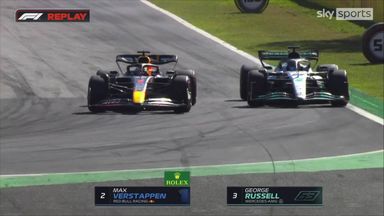 Verstappen overtakes Russell for P2
