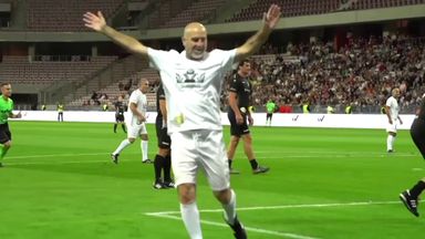 Cantona and son both score in French legends game