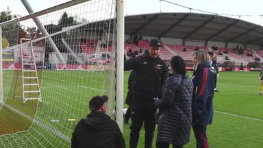 Eidevall's 'very weird experience' measuring the goal at Ajax